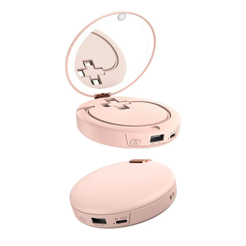 Mini Makeup Mirror & Hand Warmer