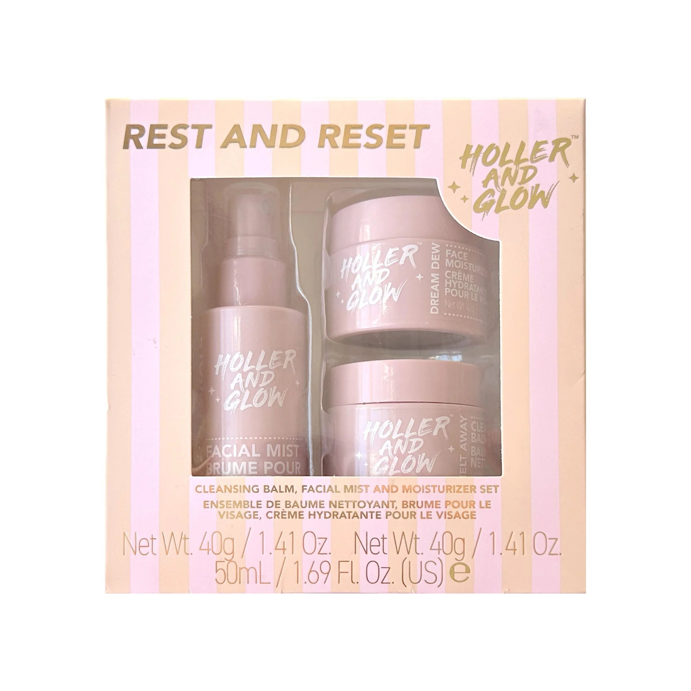 Limited Edition Rest and Reset Skincare, 3 Piece Gift Set