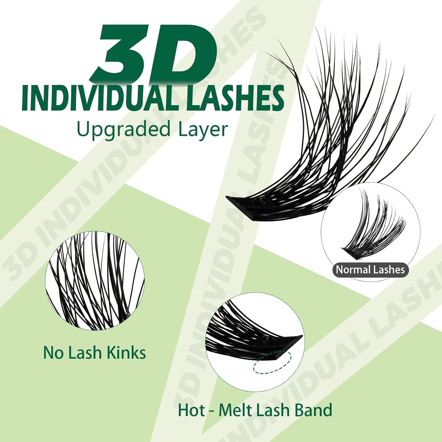 Lash Extension Kit 3D Effect  Lash Clusters Kit 280Pcs D Curl 9-18MIX Eyelash Extension Kit with Lash Bond and Seal,Tweezers,Remover and Brush for Fluffy（3D-40D-D-9-18Mix）