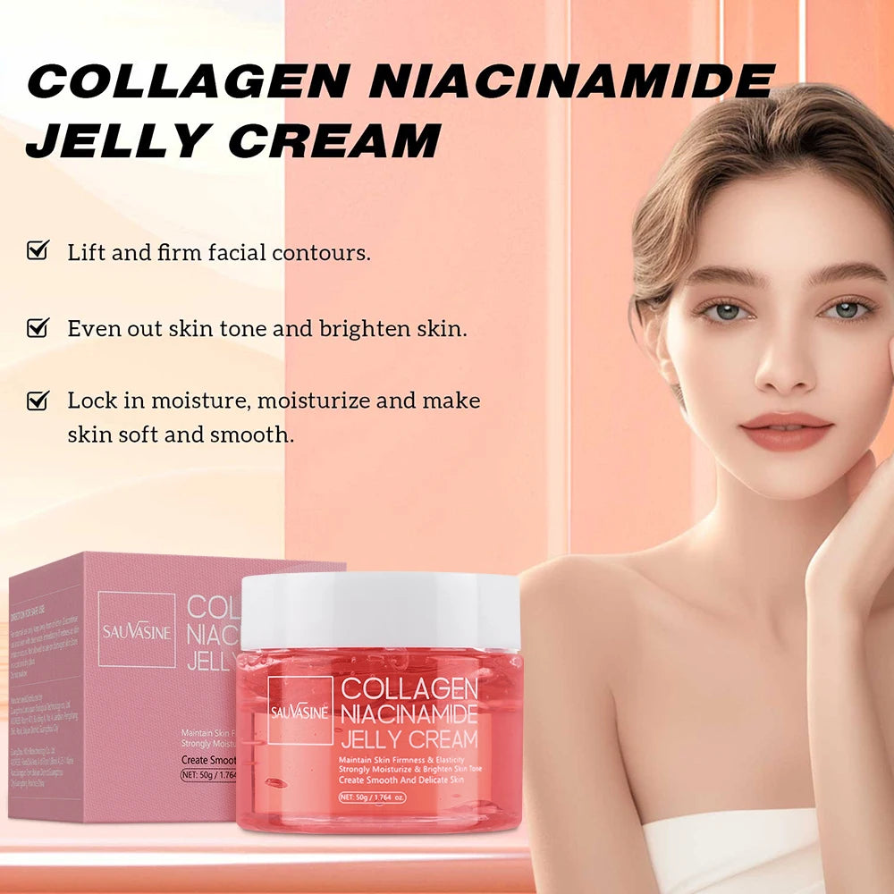 75ml Collagen Peel-off Face Mask Night Wrapping Mask + 50g Collagen Jelly Cream Firming Skin Moisturizing Facial Masks Cream