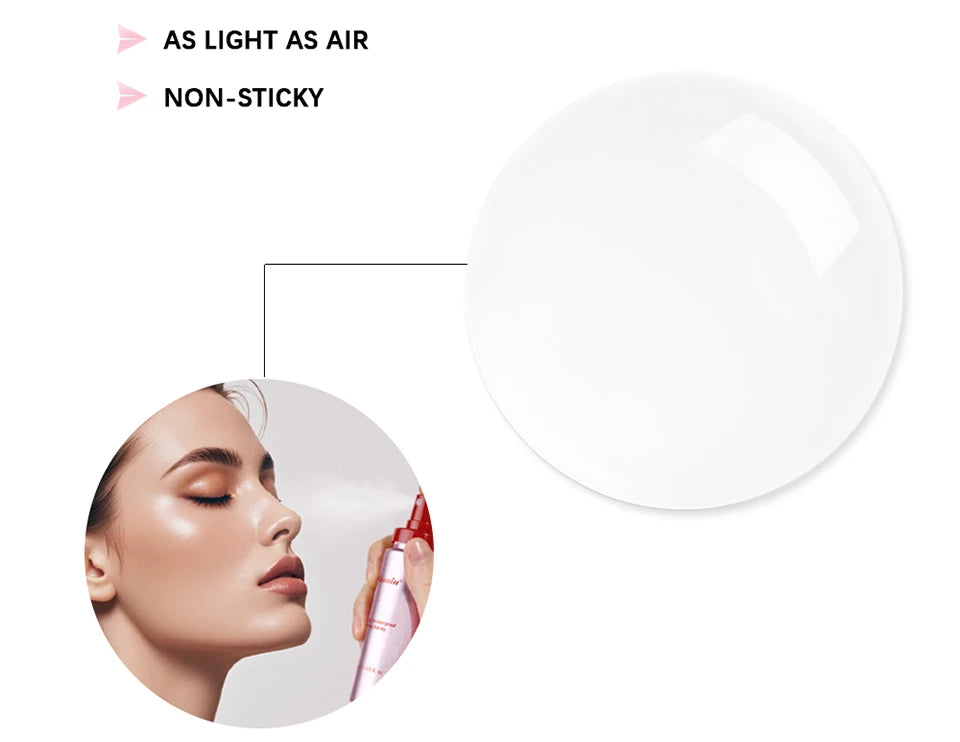 Mattifying Waterproof Setting Spray Glossy Matte Base Makeup Control Oil Non-Sticky Waterproof Make-up Fixer Spray for All Skin