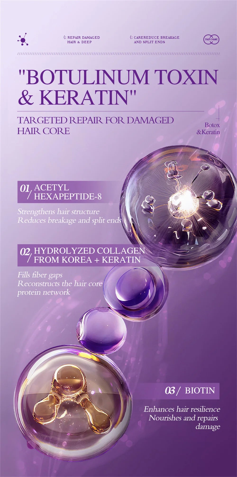 Magical Keratin Hair Mask 5 Seconds Repair Damaged Frizzy Hair Soft Smooth Shiny Nutrition Deep Moisturize Nourishing Hair Care