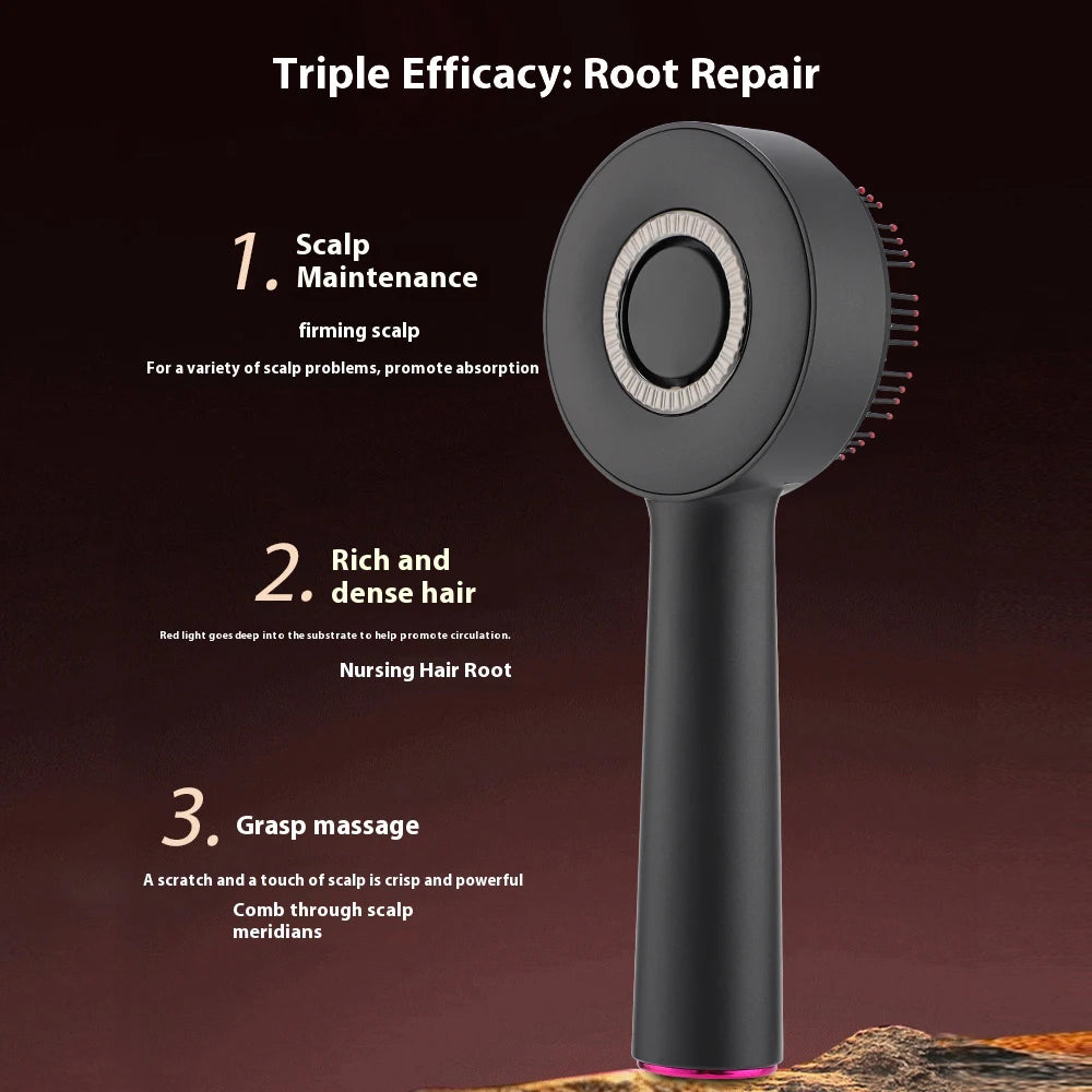 Electric Vibration Massage Comb Red Light Therapy Hair Growth Massage Scalp Brush Anti Hair Loss Liquid Oil Applicator Hair Care