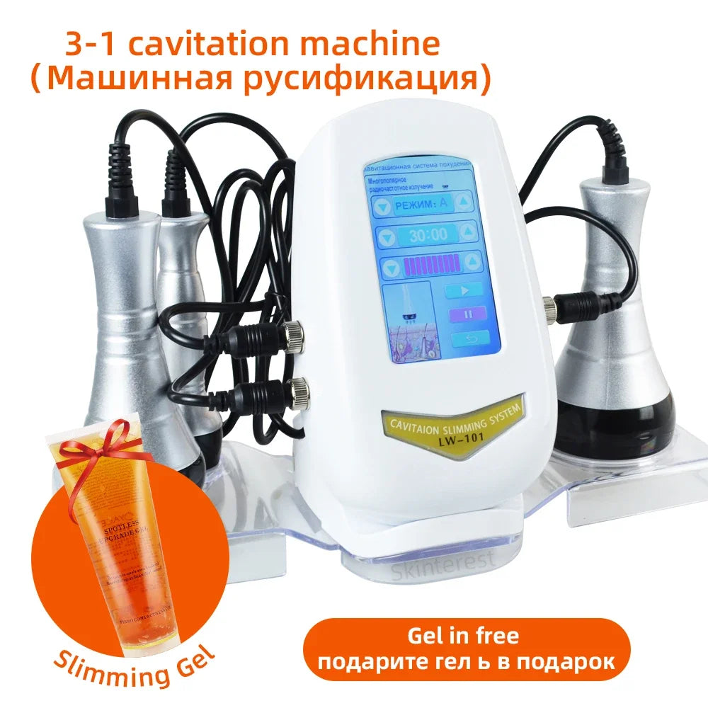 Moonic 3in1 Slimming Massage Cavitation Machine Multifunctional Equipment Facial Body Tightening Lifting Skincare Tool