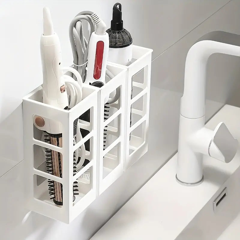 Wall Mounted Plastic Storage Rack for Hair Tools
