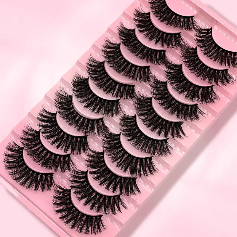10 Pairs 3D Fluffy Faux Mink Thick Curling Lashes