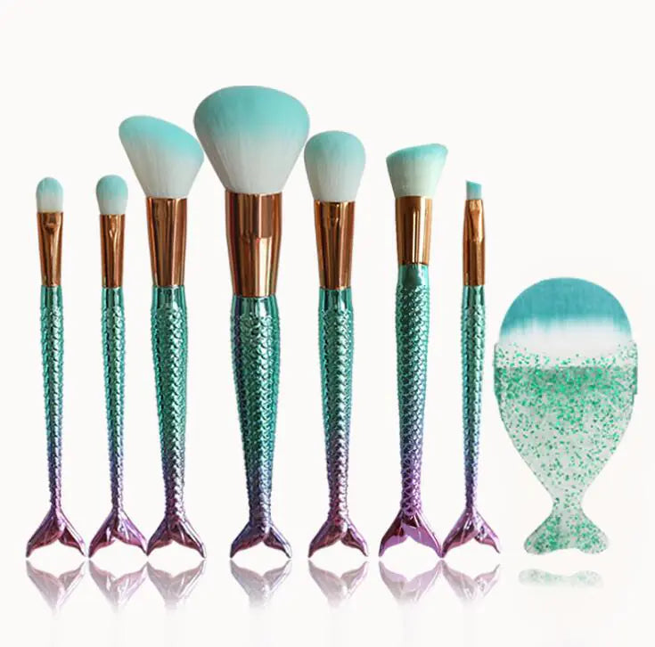 Mermaid Gradient Makeup Brush Set