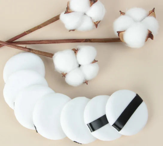 Mini Four-Grid Powder Puff with Soft Velvet Texture