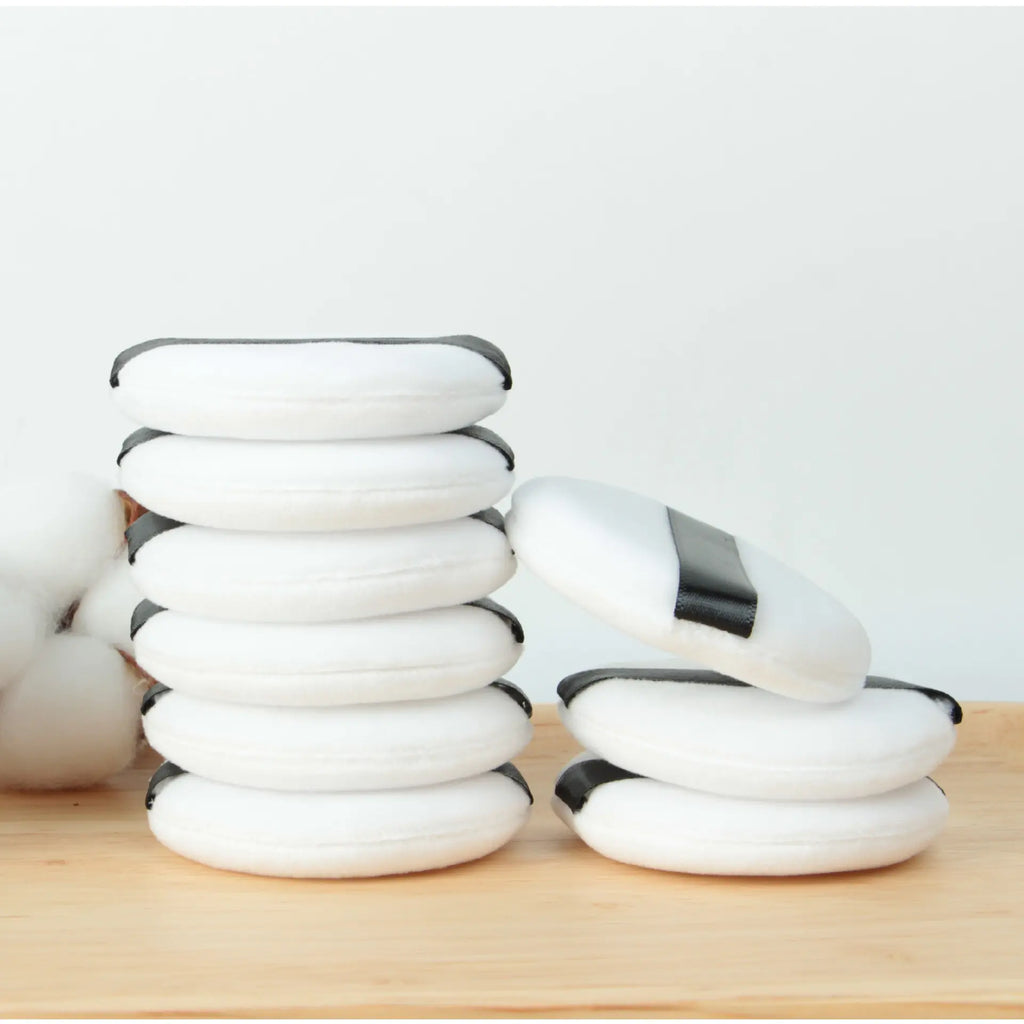 Mini Four-Grid Powder Puff with Soft Velvet Texture